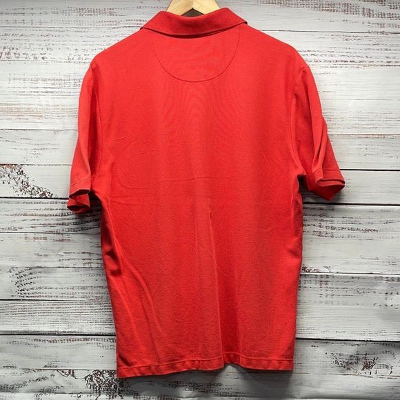 Tommy Bahama Reddish Orange Men's Size M Short Sleeve Polo Shirt - Picture 2 of 12